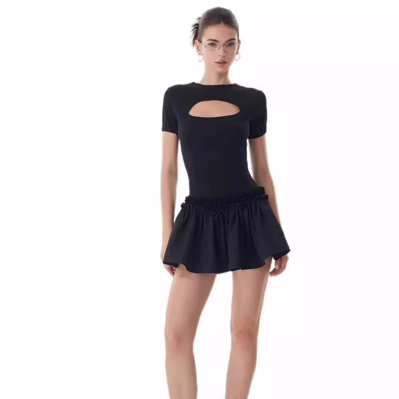 Lorbrv| Reversible Summer Mini Dress with Waist-Defining Fit for Women
