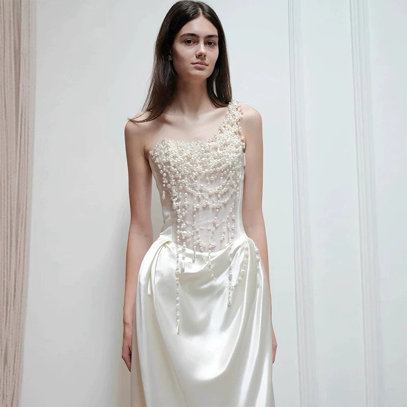 Lorbrv | French High-End Light Luxury White Wedding Dress