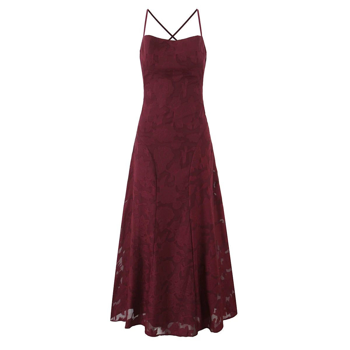 Lorbrv | French High-End Romantic Backless Jacquard Suspender Dress for Women