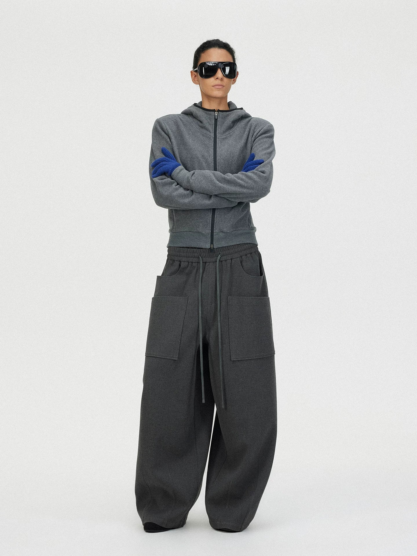 Lorbrv | Detachable Shoulder Polar Fleece Jacket with Contrast Zipper