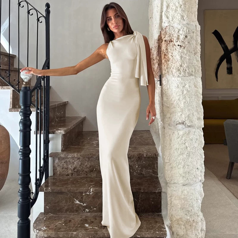 Lorbrv | European-American Strapless Off-Shoulder High-Waist Maxi Dress for Women