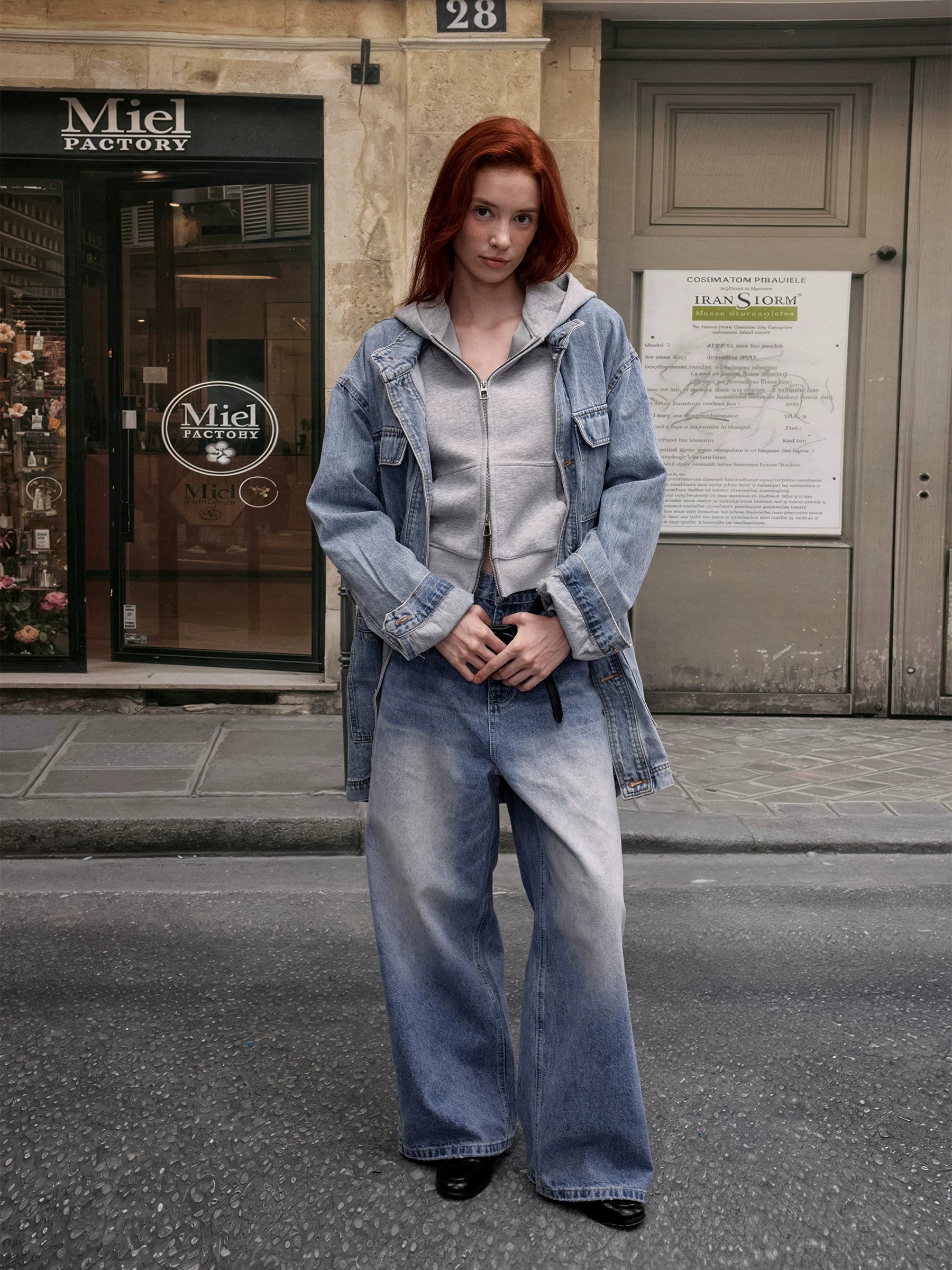 Lorbrv | American Street Style Washed Distressed Denim Jacket