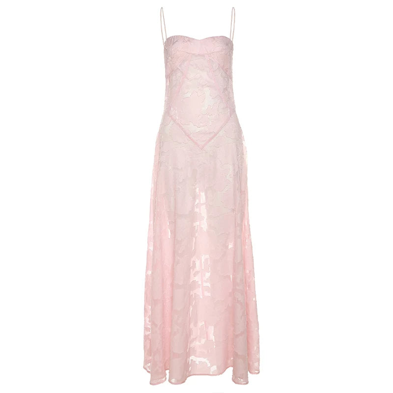 Lorbrv| Romantic Sheer Mesh Crochet Floral Dress for Women