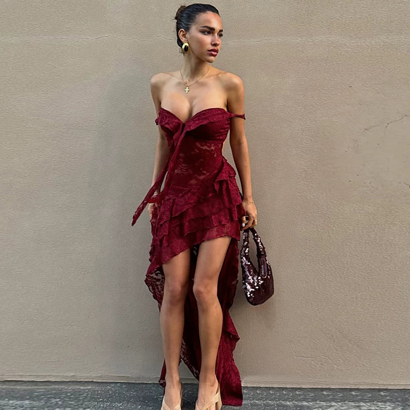 Lorbrv| Sexy Layered Strappy Sheer Bodycon Dress for Women