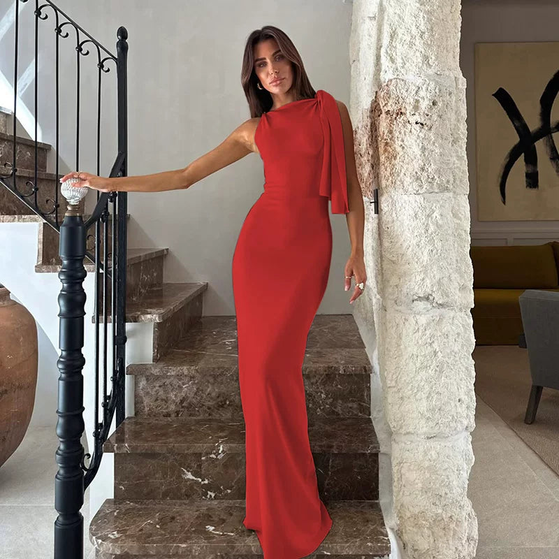 Lorbrv | European-American Strapless Off-Shoulder High-Waist Maxi Dress for Women