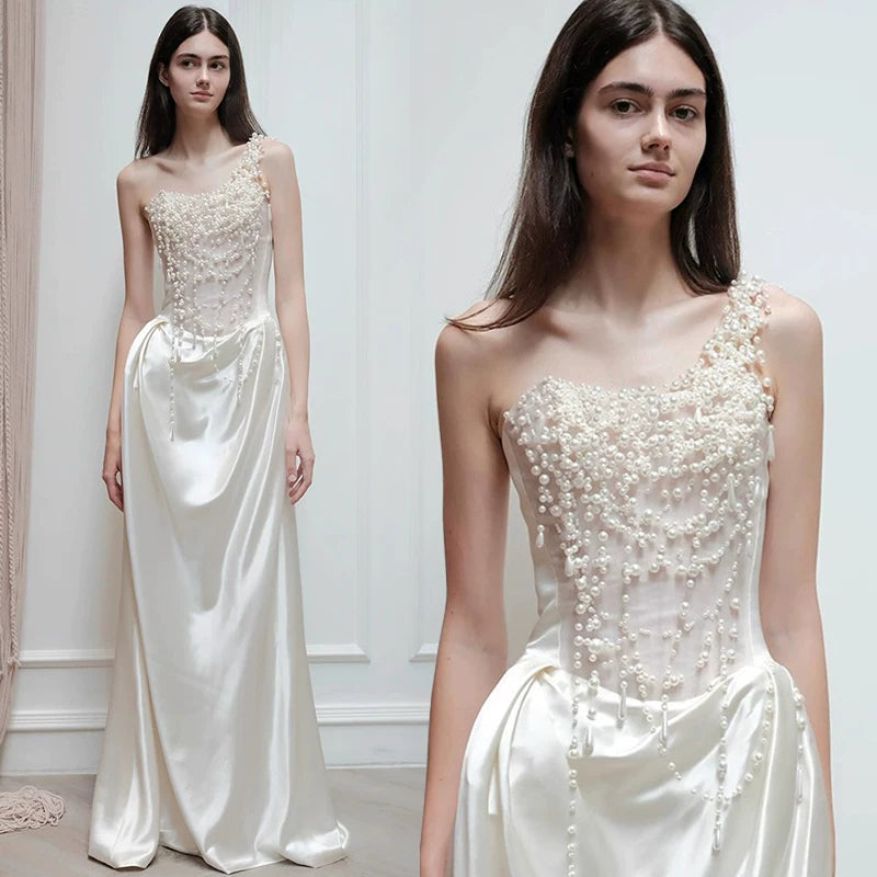 Lorbrv | French High-End Light Luxury White Wedding Dress