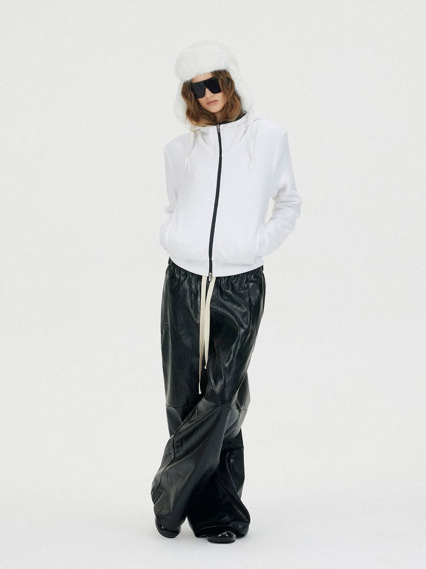 Lorbrv | Detachable Shoulder Polar Fleece Jacket with Contrast Zipper