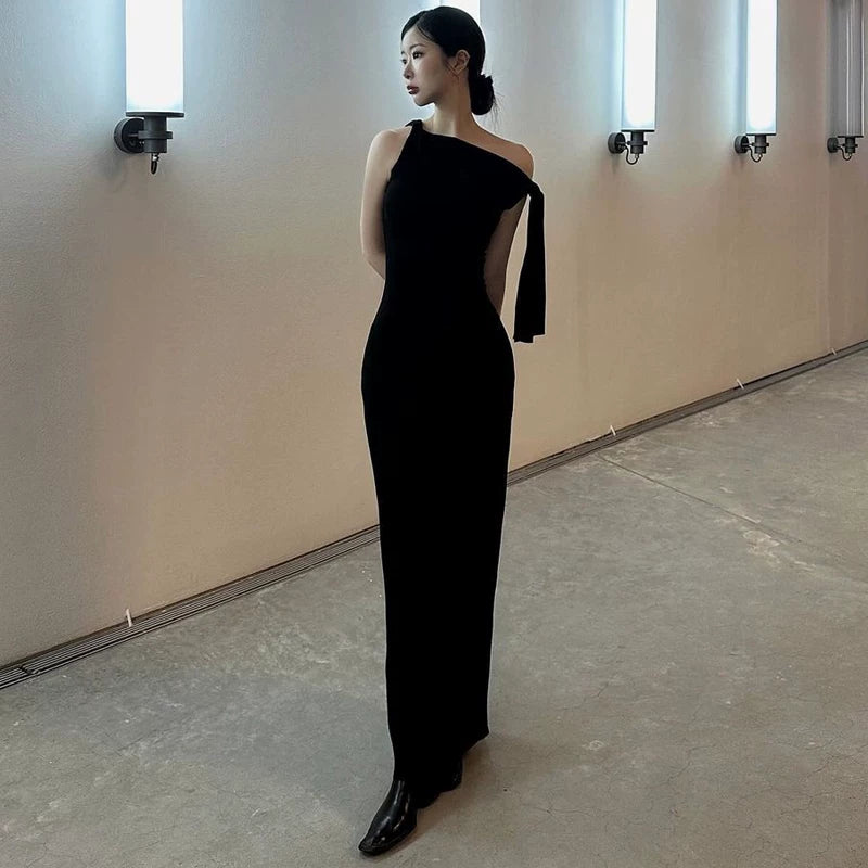 Lorbrv | European-American Strapless Off-Shoulder High-Waist Maxi Dress for Women