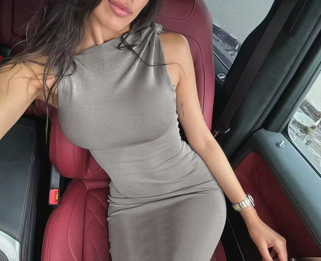 Lorbrv | European-American Strapless Off-Shoulder High-Waist Maxi Dress for Women
