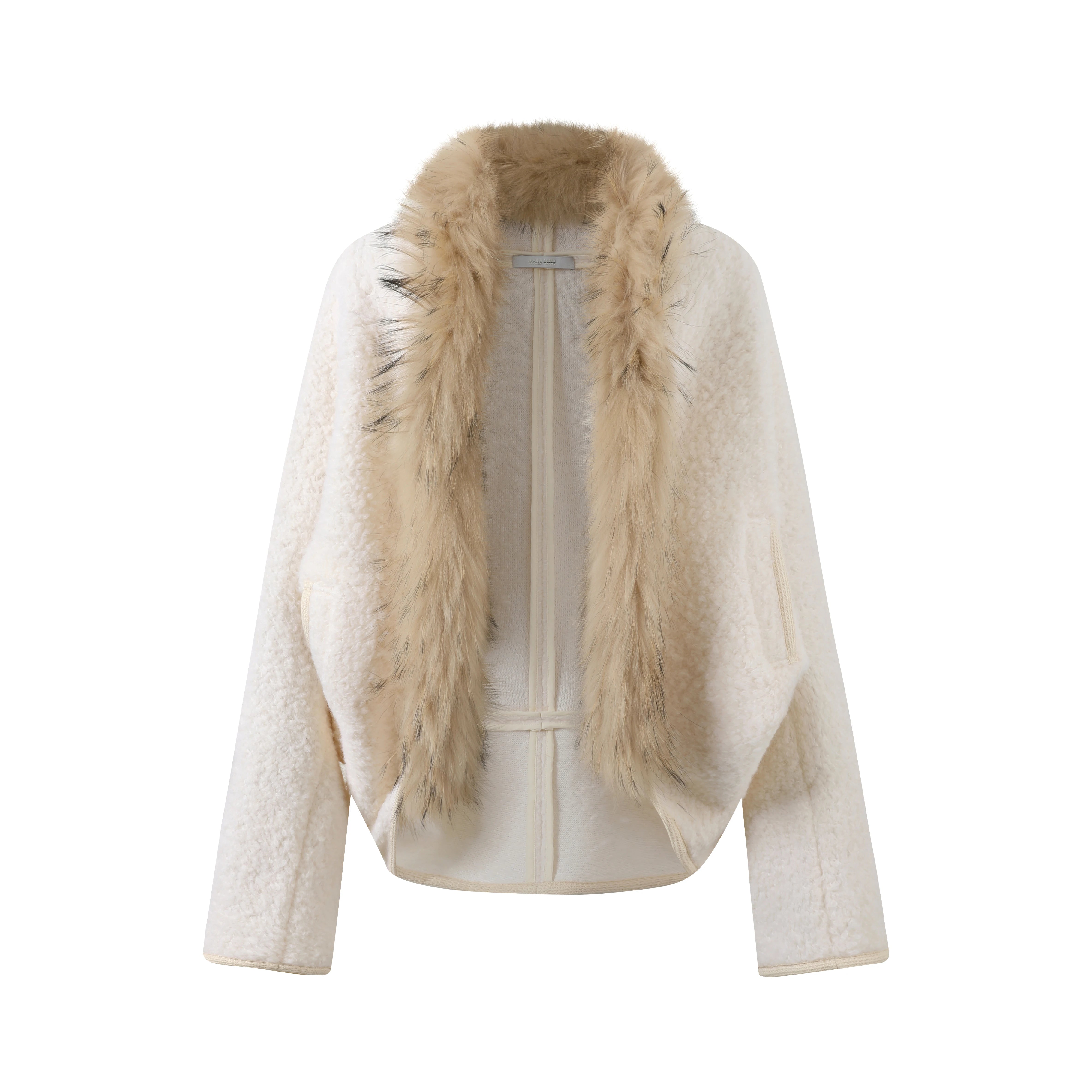 Lorbrv| Bat-Sleeve Woolen Coat for Women – Loose Retro Cardigan