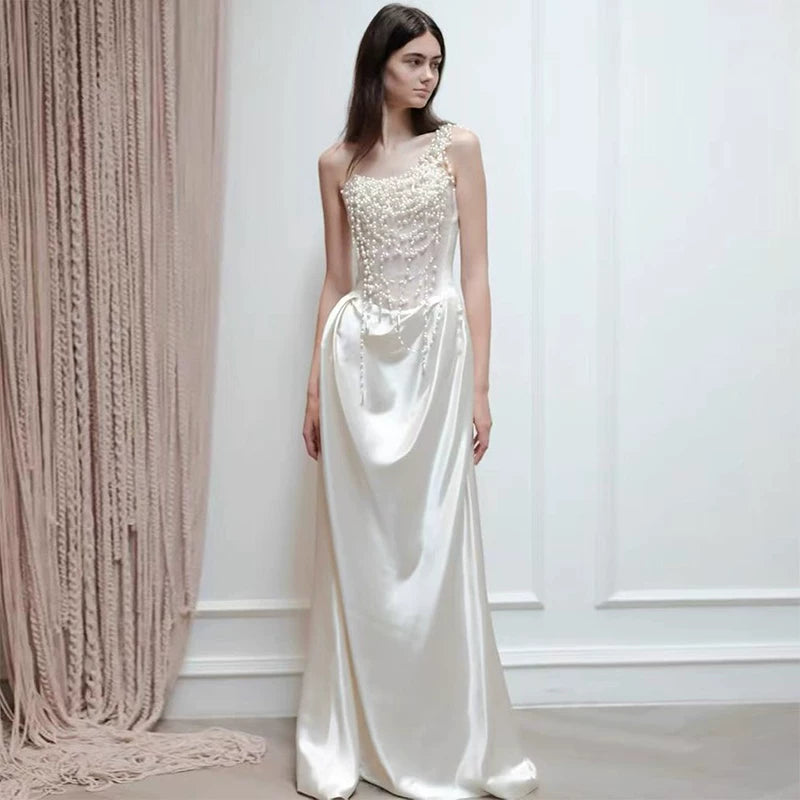 Lorbrv | French High-End Light Luxury White Wedding Dress