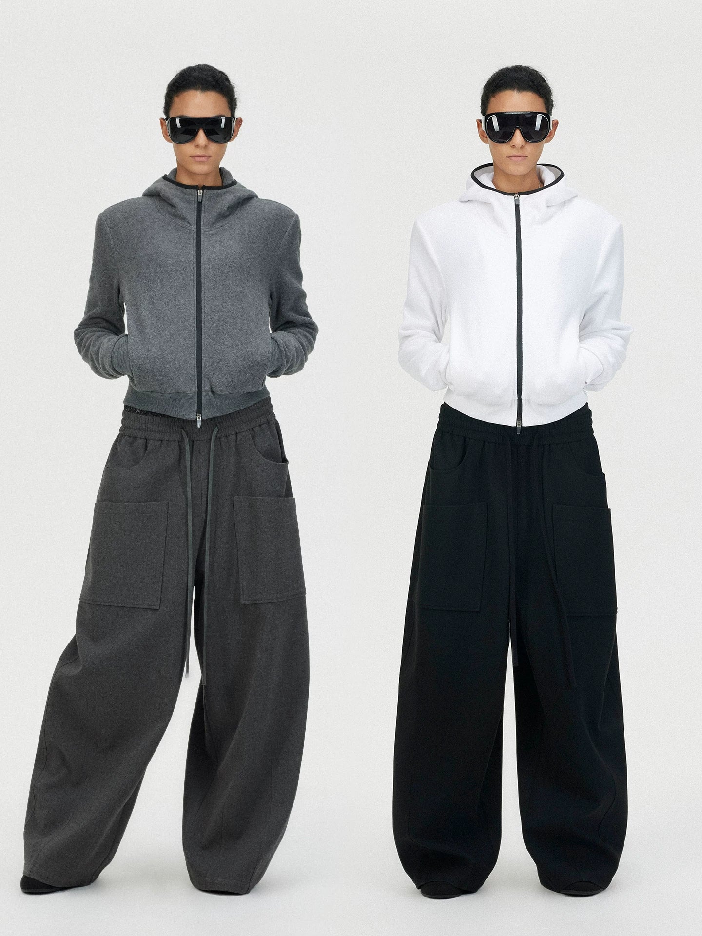 Lorbrv | Detachable Shoulder Polar Fleece Jacket with Contrast Zipper
