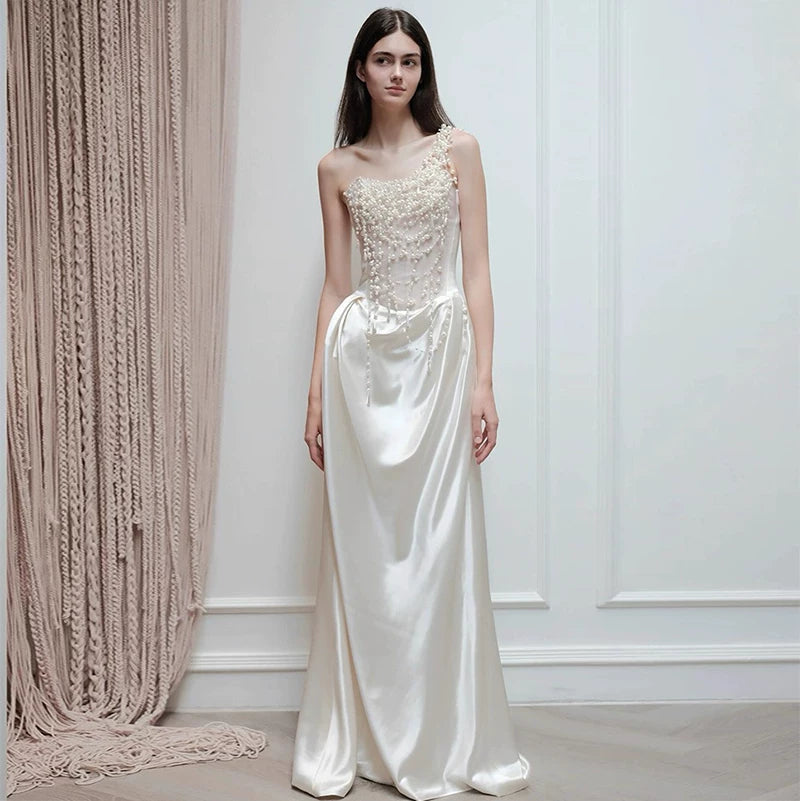 Lorbrv | French High-End Light Luxury White Wedding Dress