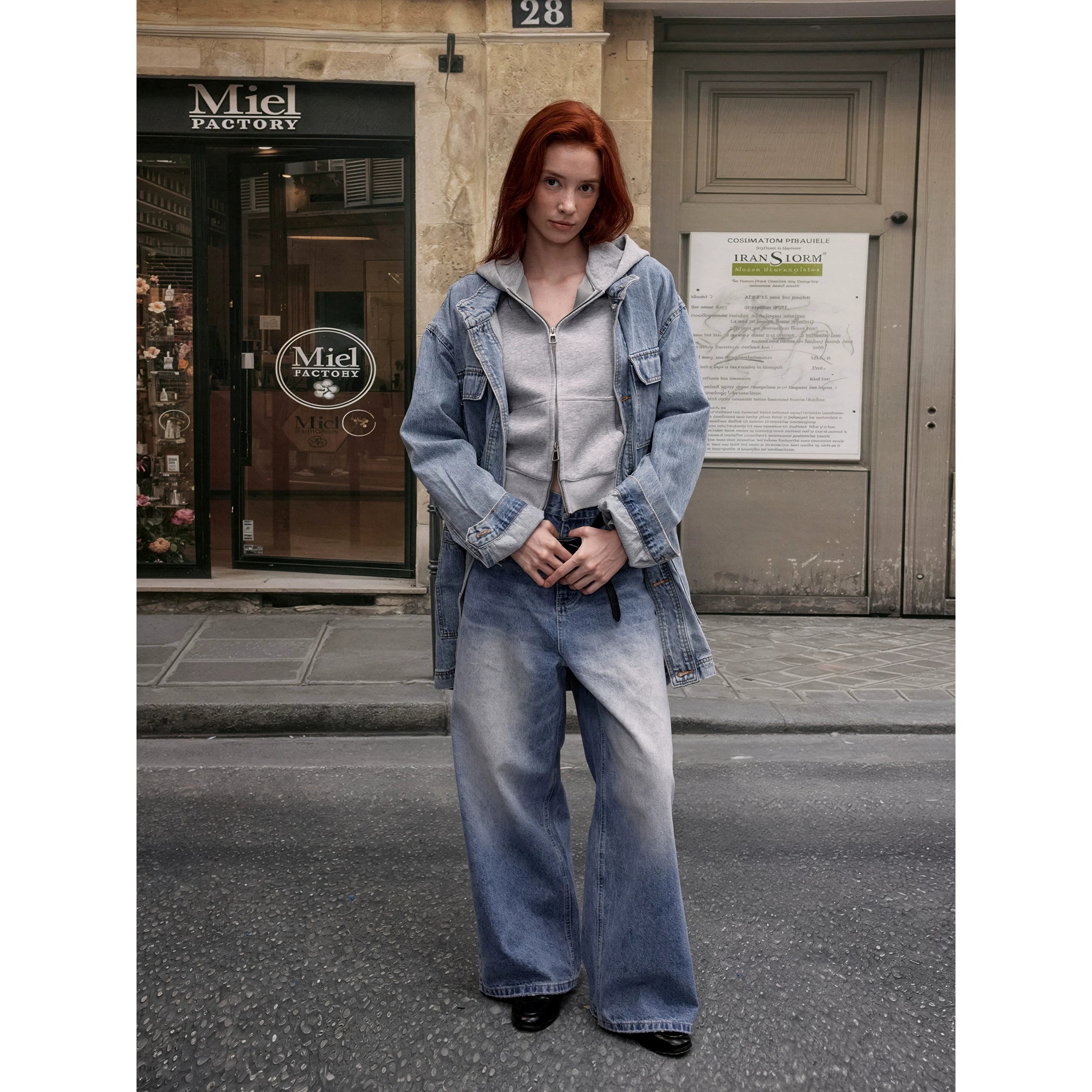 Lorbrv | American Street Style Washed Distressed Denim Jacket