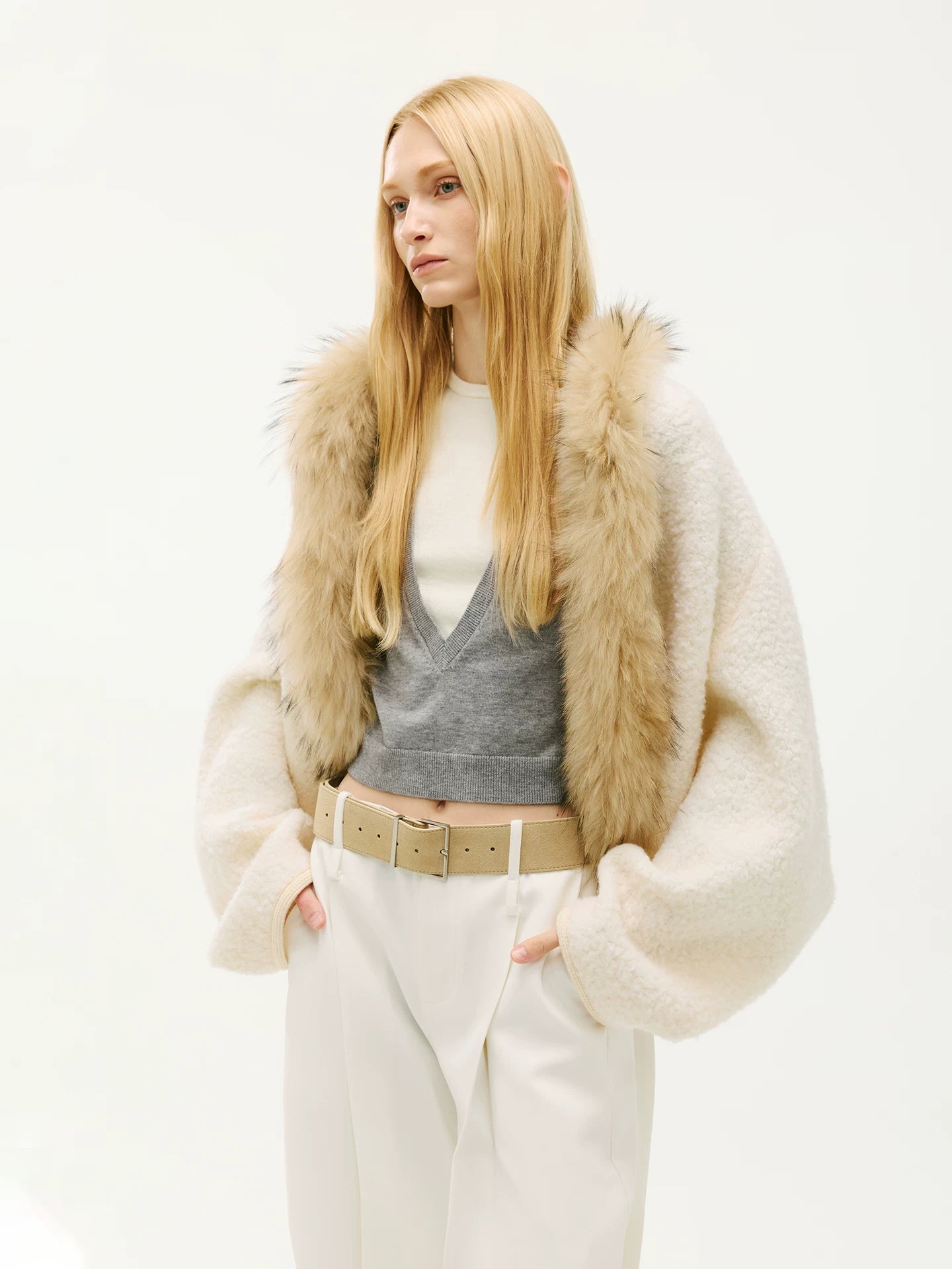 Lorbrv| Bat-Sleeve Woolen Coat for Women – Loose Retro Cardigan