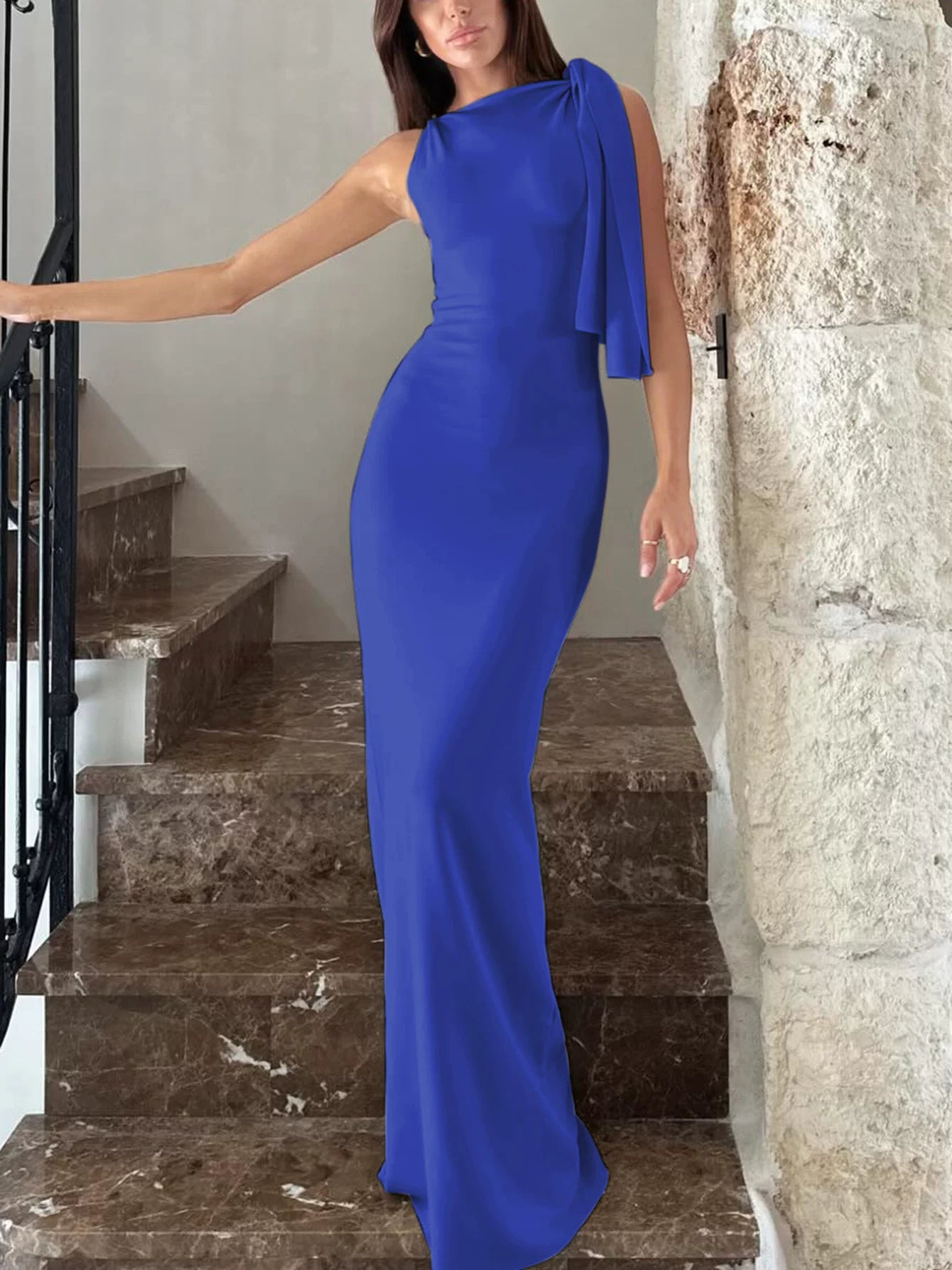 Lorbrv | European-American Strapless Off-Shoulder High-Waist Maxi Dress for Women