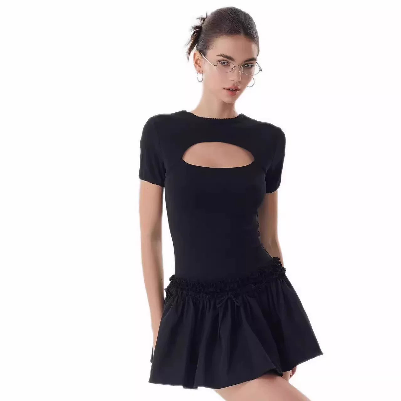 Lorbrv| Reversible Summer Mini Dress with Waist-Defining Fit for Women