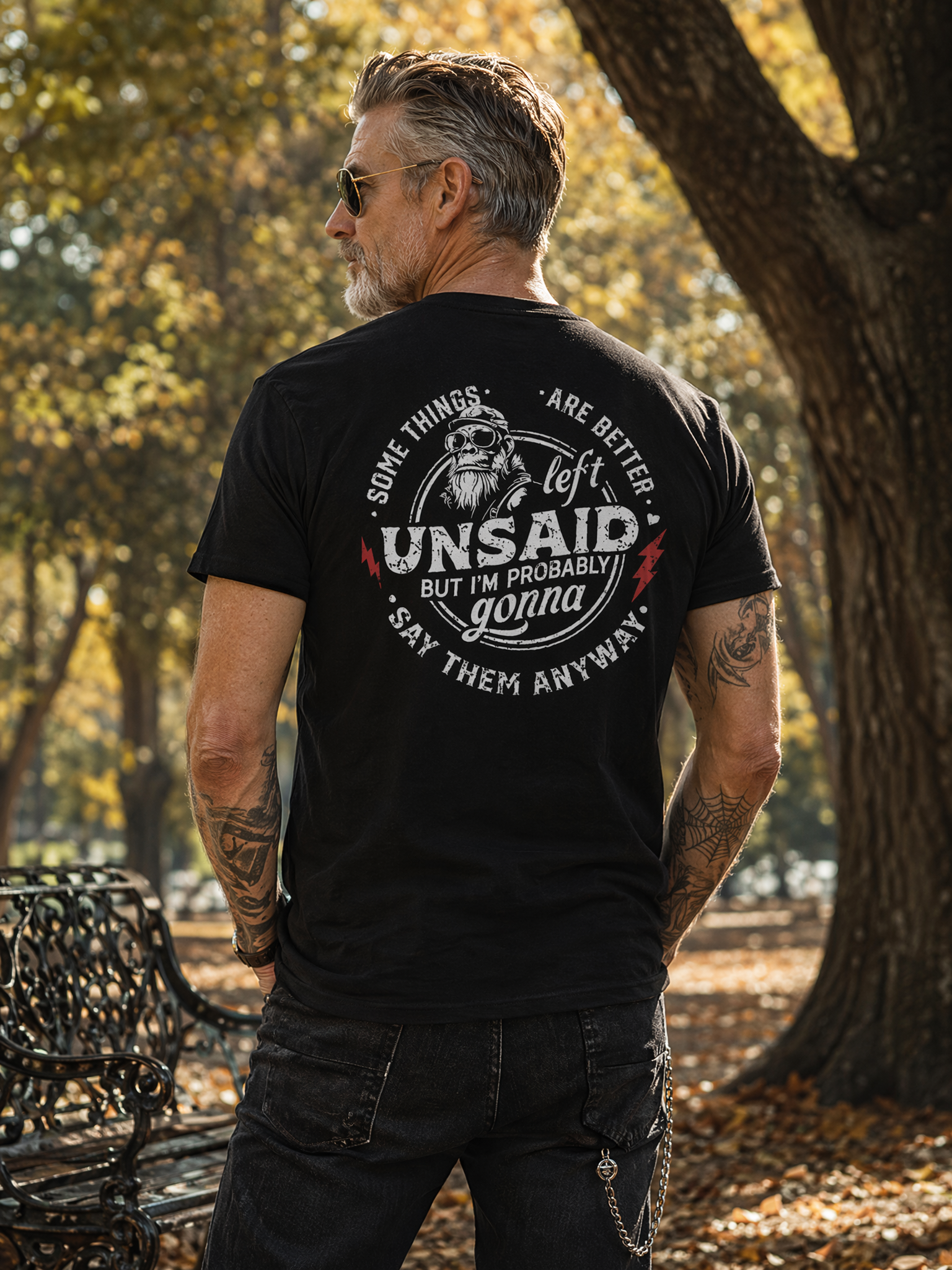 Unsaid Things Are Better Left Unsaid – Funny Attitude Gorilla Shirt for Men