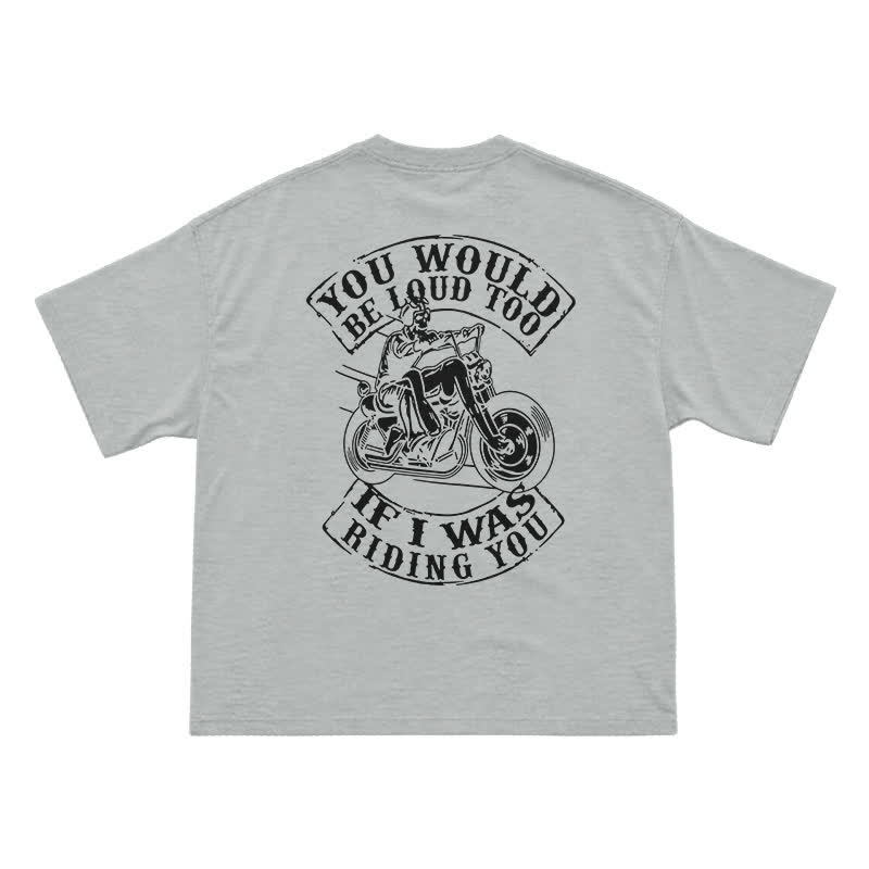 Moto Spirit Oversized Back Print Streetwear T-Shirt - Grey - US16-18(2XL) - image 7