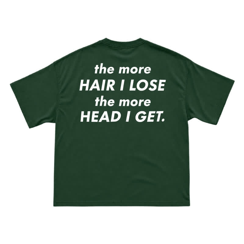 Street Humor Statement Back Print Relaxed Fit Short Sleeve T Shirt - Green - US16-18(2XL) - image 6