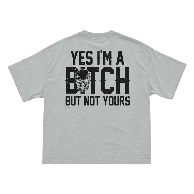 Not Yours Statement Graphic Relaxed Fit Streetwear T-Shirt - Grey - US16-18(2XL) - image 8