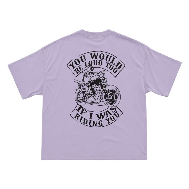 Moto Spirit Oversized Back Print Streetwear T-Shirt - Purple - US16-18(2XL) - image 10