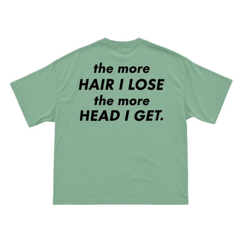 Street Humor Statement Back Print Relaxed Fit Short Sleeve T Shirt - Light Green - US16-18(2XL) - image 10