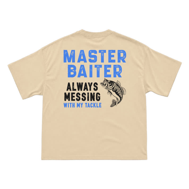Master Baiter Novelty Back Graphic Relaxed Fit T-Shirt - Apricot - US16-18(2XL) - image 5