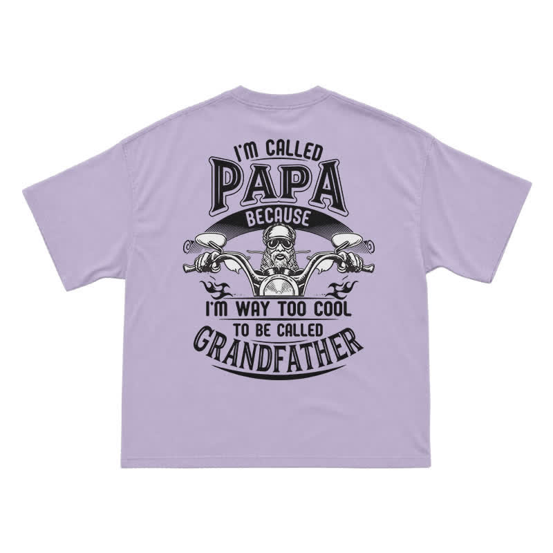 I'm Called Papa Because I'm Too Cool – Funny Grandpa Motorcycle T-Shirt - Purple - US16-18(2XL) - image 4