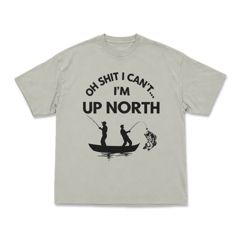 Funny Up North Fishing Slogan Relaxed Fit T-Shirt - Warm Grey - US16-18(2XL) - image 4
