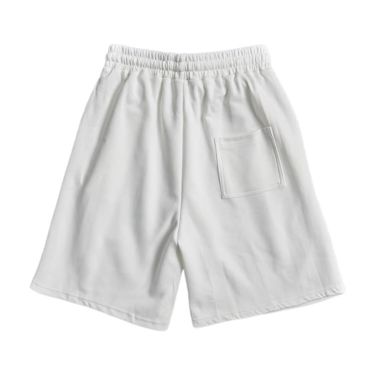 Cotton Solid Color Drawstring Pocket Shorts - image 4