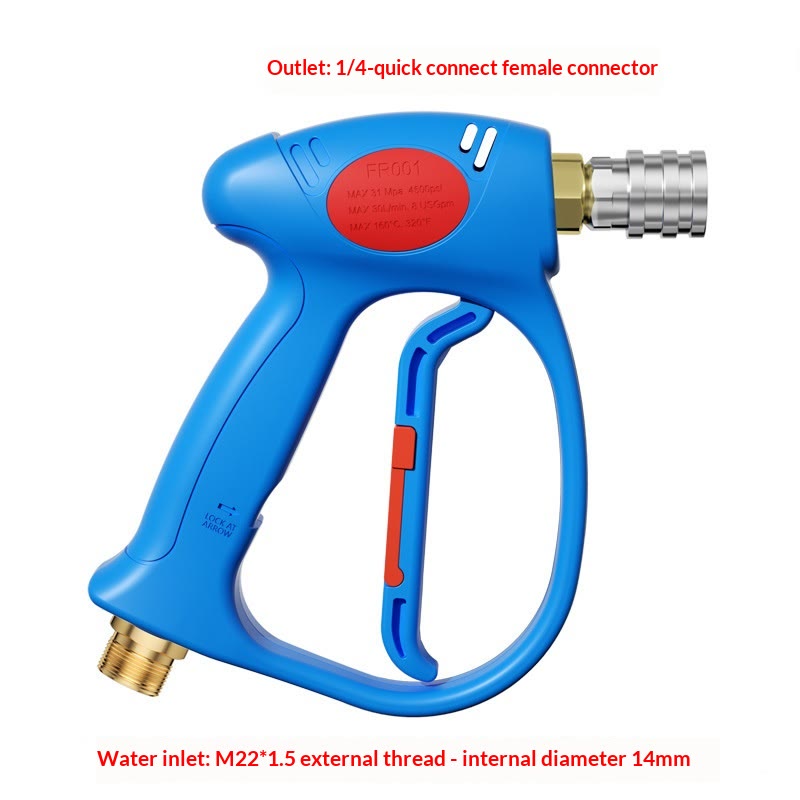 M22 Quick Connect High Pressure Car Wash Gun, Short Water Gun - Blue - image 10