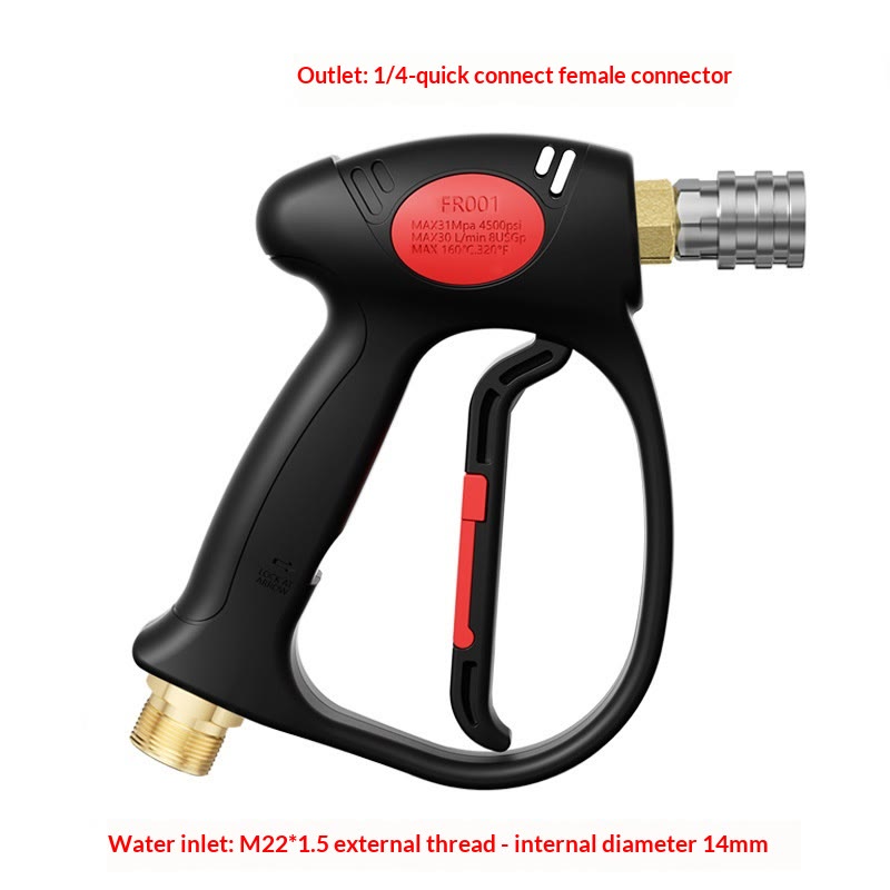 M22 Quick Connect High Pressure Car Wash Gun, Short Water Gun - Black - image 9