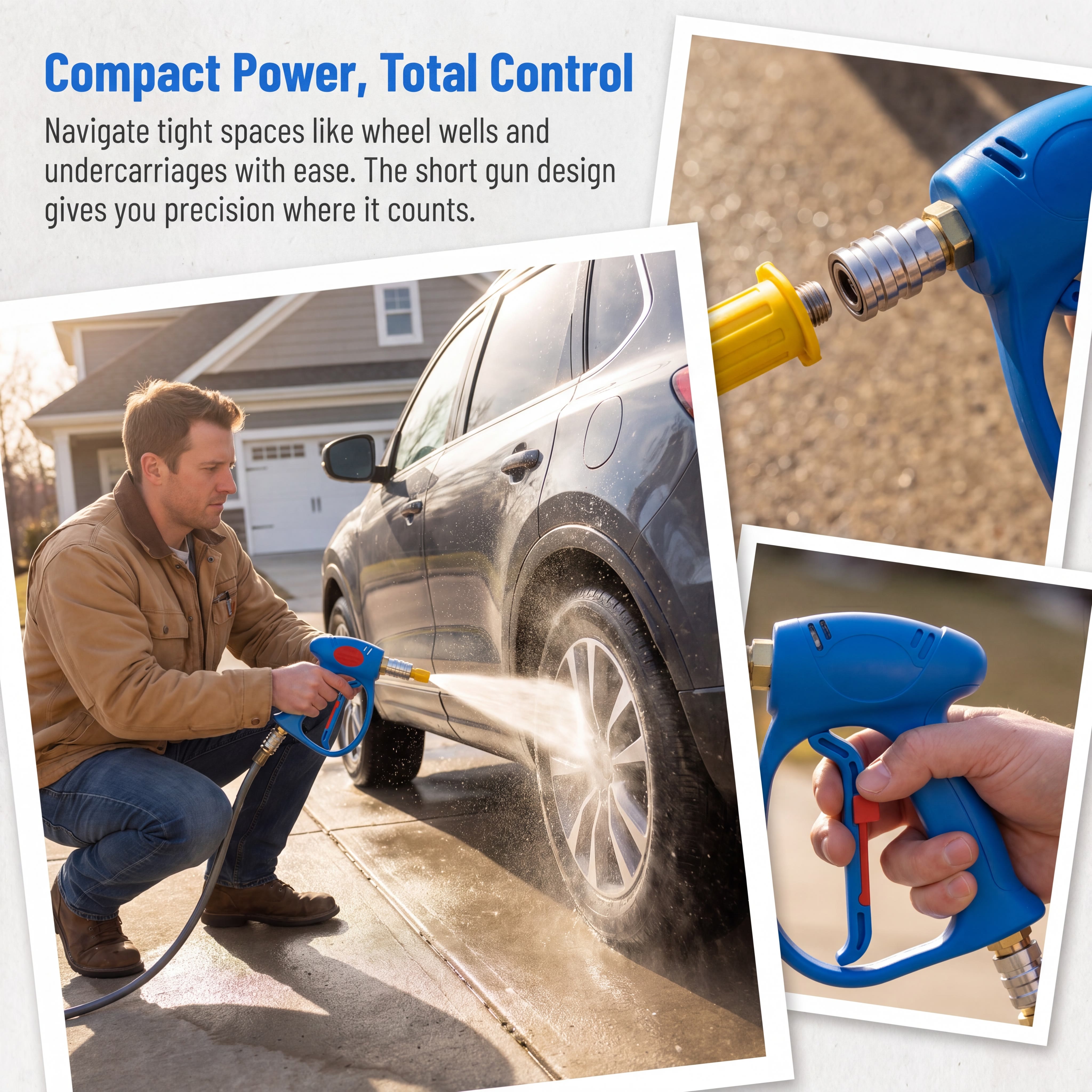 M22 Quick Connect High Pressure Car Wash Gun, Short Water Gun - image 5