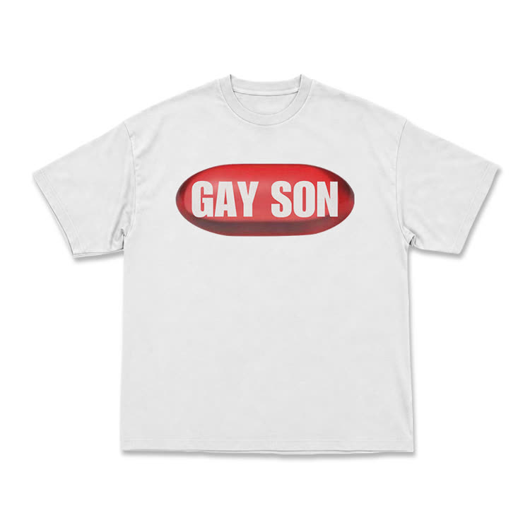 Statement Streetwear Gay Son Graphic T-Shirt - White - US16-18(2XL) - image 2