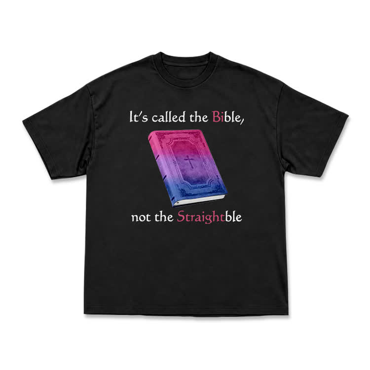 Bold Faith Message Book Print Unisex T-Shirt - Black - US16-18(2XL) - image 2