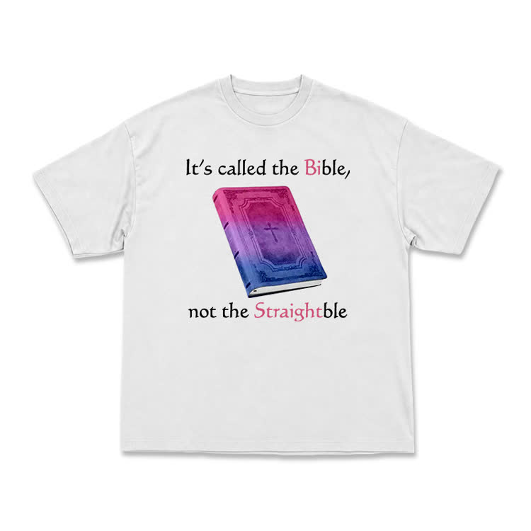 Bold Faith Message Book Print Unisex T-Shirt - White - US16-18(2XL) - image 1