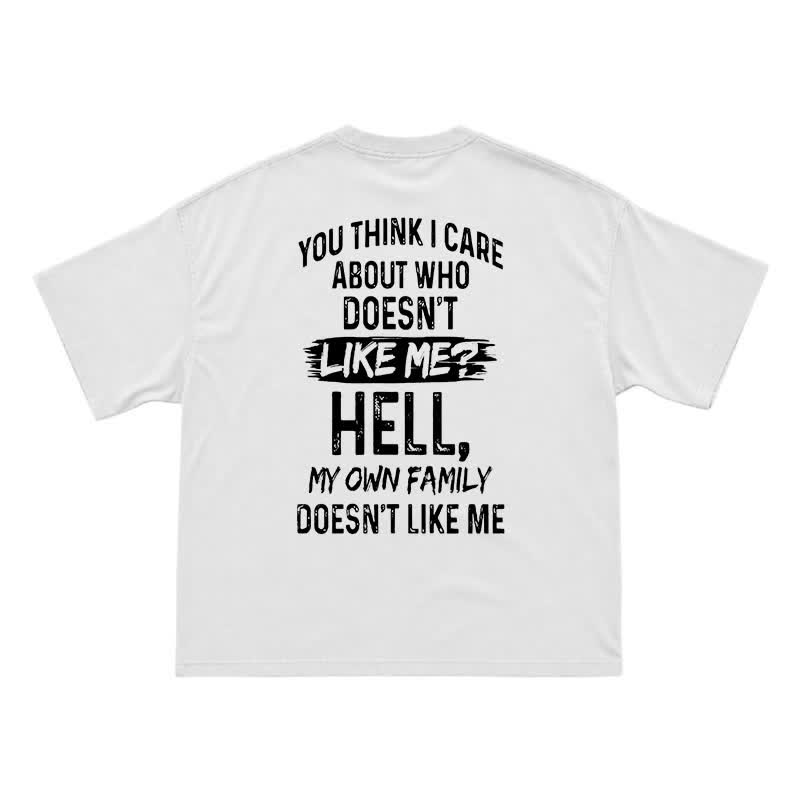 Urban Streetwear Graphic Back Slogan Relaxed Fit T-Shirt - White - US16-18(2XL) - image 2
