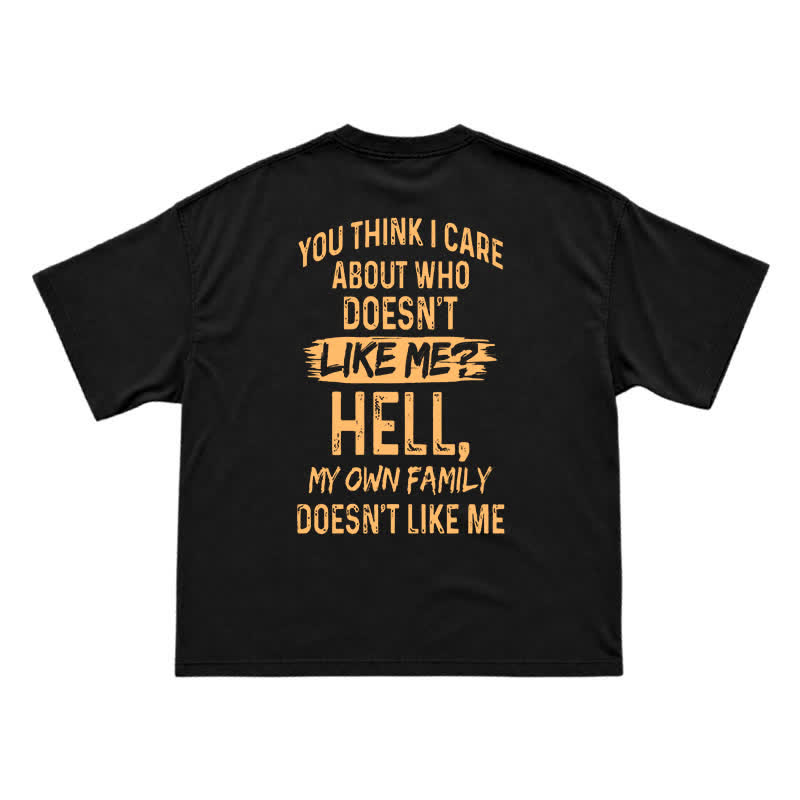 Urban Streetwear Graphic Back Slogan Relaxed Fit T-Shirt - Black - US16-18(2XL) - image 1