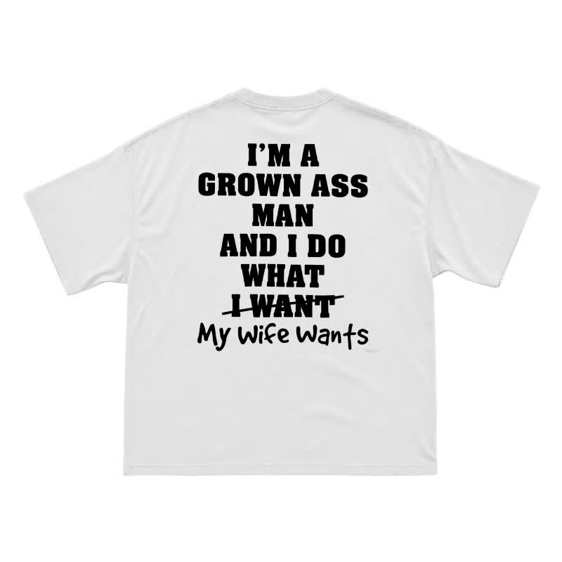 Relaxed Humor Graphic Short Sleeve Back Print T-Shirt - White - US16-18(2XL) - image 2
