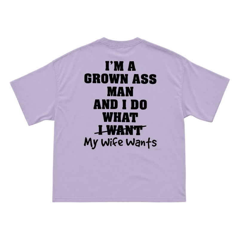 Relaxed Humor Graphic Short Sleeve Back Print T-Shirt - Purple - US16-18(2XL) - image 3