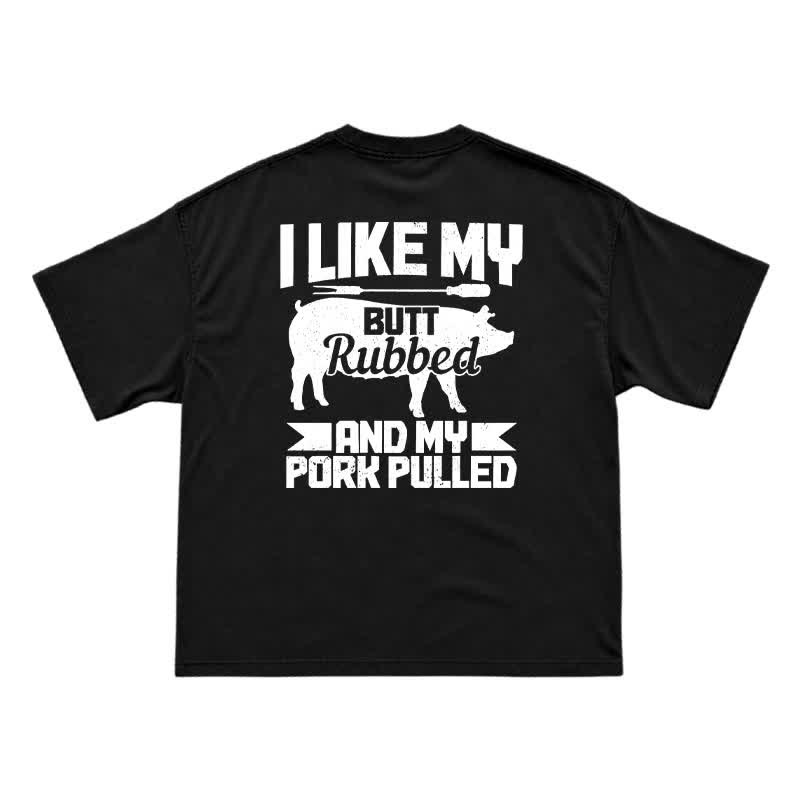 Casual Vintage Pig Silhouette Smoker Party T-Shirt - Black - US16-18(2XL) - image 1
