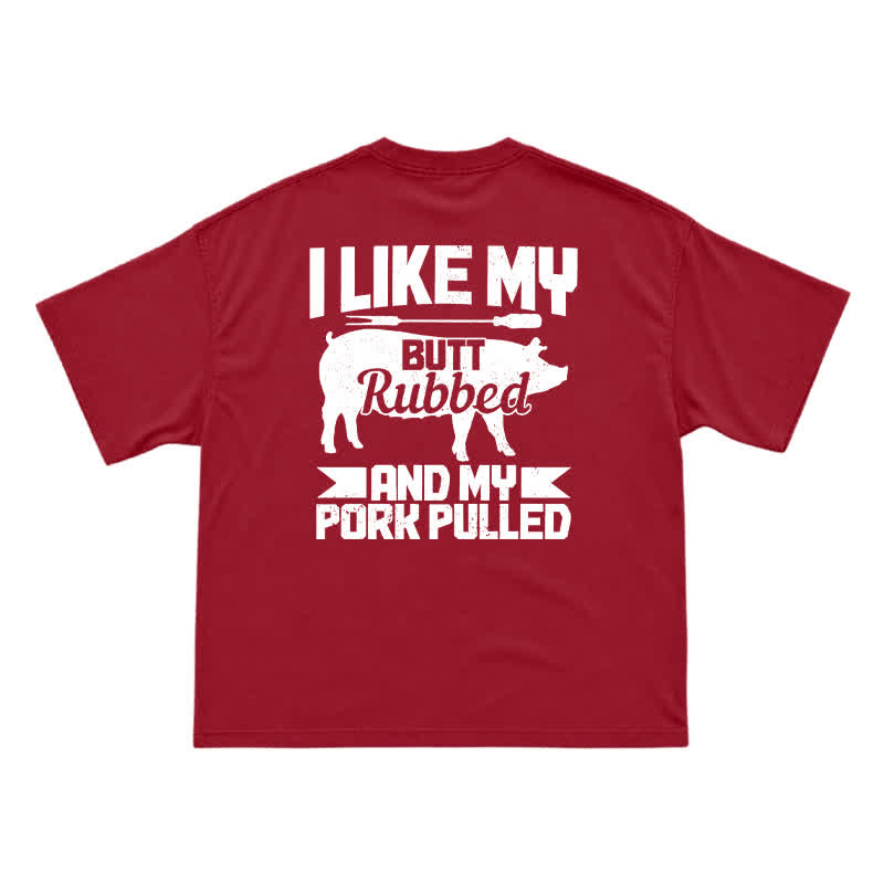 Casual Vintage Pig Silhouette Smoker Party T-Shirt - Red - US16-18(2XL) - image 15