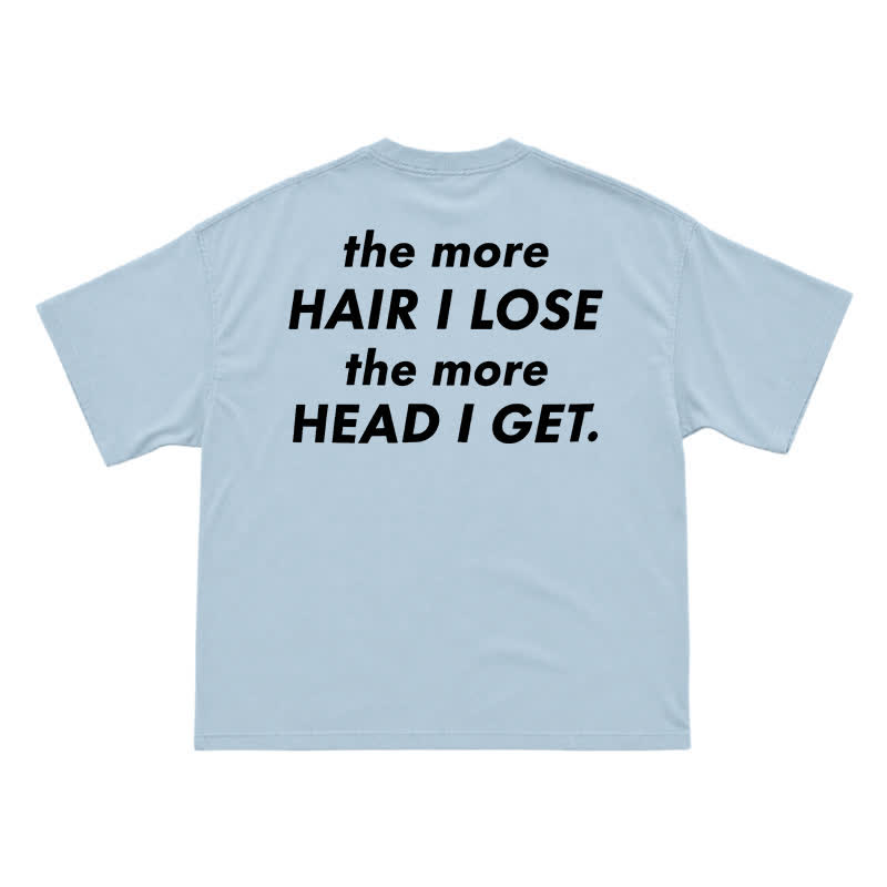 Street Humor Statement Back Print Relaxed Fit Short Sleeve T Shirt - Light Blue - US16-18(2XL) - image 3