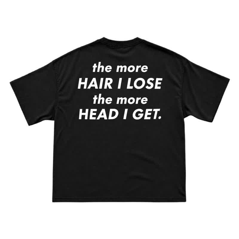 Street Humor Statement Back Print Relaxed Fit Short Sleeve T Shirt - Black - US16-18(2XL) - image 1