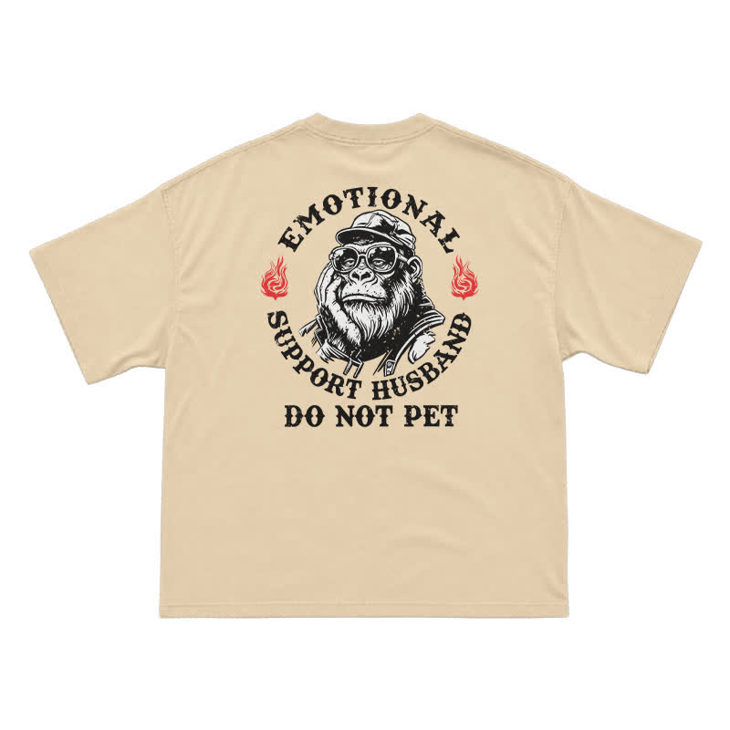 Emotional Support Husband Funny T-Shirt for Men - Apricot - US16-18(2XL) - image 12