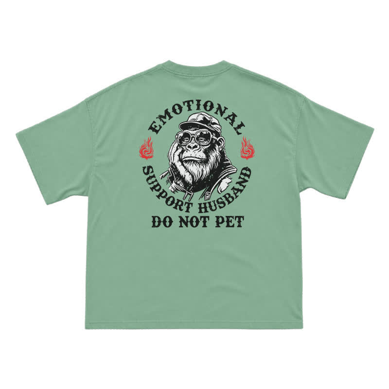 Emotional Support Husband Funny T-Shirt for Men - Light Green - US16-18(2XL) - image 4
