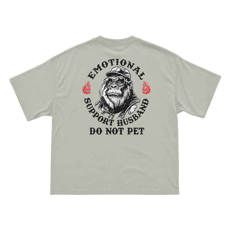 Emotional Support Husband Funny T-Shirt for Men - Warm Grey - US16-18(2XL) - image 6
