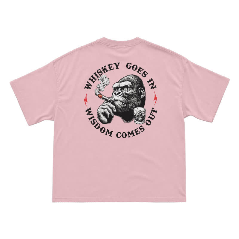 Whiskey Goes In Wisdom Comes Out Funny T-Shirt for Men - Pink - US16-18(2XL) - image 8