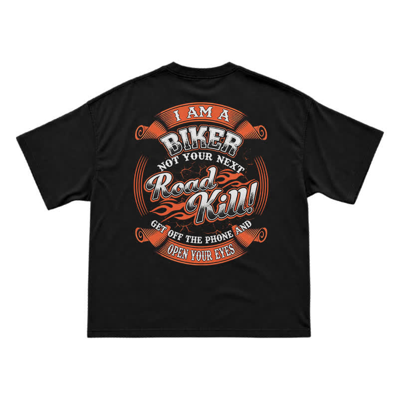 Vintage Biker T-Shirt – Flame Motorcycle Graphic Shirt For Motorcycle Lovers - Black - US16-18(2XL) - image 1